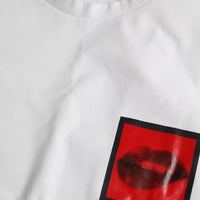 Dolce & Gabbana White Red Lips Print Cotton Men T-shirt