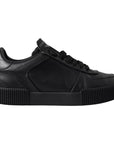 Dolce & Gabbana Black Leather Low Top Sneakers Men Shoes