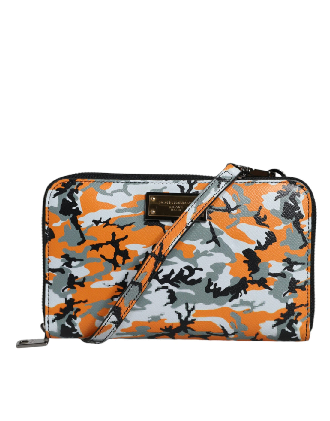 Dolce & Gabbana Multicolor Camouflage Leather Purse Cross Body Bag