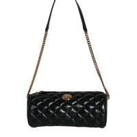 Versace Black Mini Quilted Lambskin Leather Crossbody Sling Bag