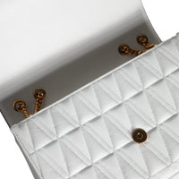 Versace White Mini Nappa Leather Crossbody Shoulder Bag