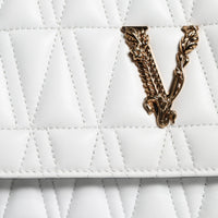 Versace White Mini Nappa Leather Crossbody Shoulder Bag