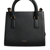 Versace Black Small Leather TopHandle Shoulder Crossbody Bag