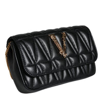 Versace Black Mini Nappa Leather Crossbody Shoulder Bag