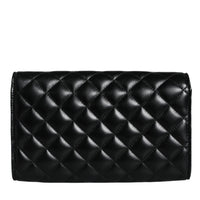 Versace Black Quilted Nappa Leather Crossbody Shoulder Bag