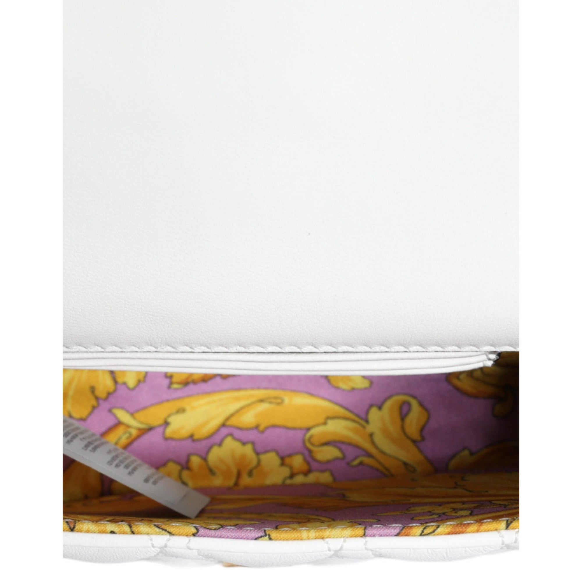 Versace White Quilted Nappa Leather Crossbody Shoulder Bag