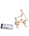 Dolce & Gabbana Gold Tone Brass Chain Religious Cross Pendant Necklace