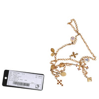 Dolce & Gabbana Gold Tone Brass Chain Religious Cross Pendant Necklace