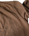Dolce & Gabbana Brown Cashmere Knit V-neck Pullover Sweater