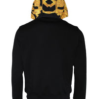 Versace Black Medusa Print Cotton Full Zip HoodieSweatshirt Sweater