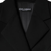 Dolce & Gabbana Black Double Breasted Trench Coat Jacket