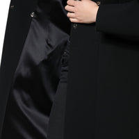 Dolce & Gabbana Black Double Breasted Trench Coat Jacket