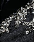 Dolce & Gabbana Black Jacquard Crystal Floral Jacket Blazer