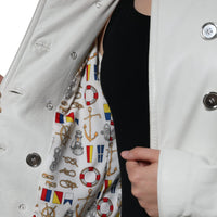 Dolce & Gabbana White Double Breasted Blazer Coat Jacket