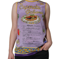 Dolce & Gabbana Purple Silk Caponata Siciliana Print Tank Top