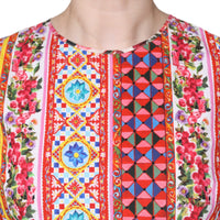 Dolce & Gabbana Multicolor Cotton Carretto Floral Tank Top