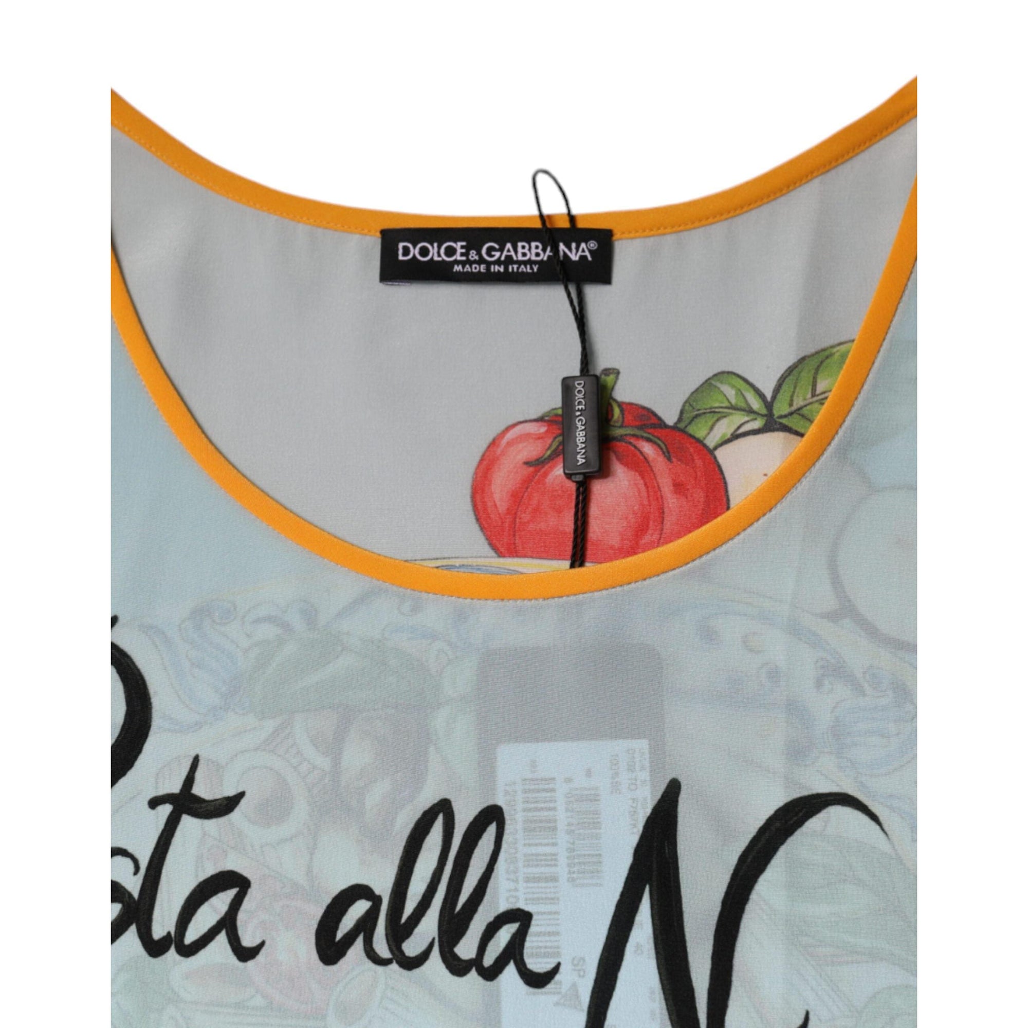 Dolce &amp; Gabbana Multicolor Pasta Alla Norma Print Tank Top