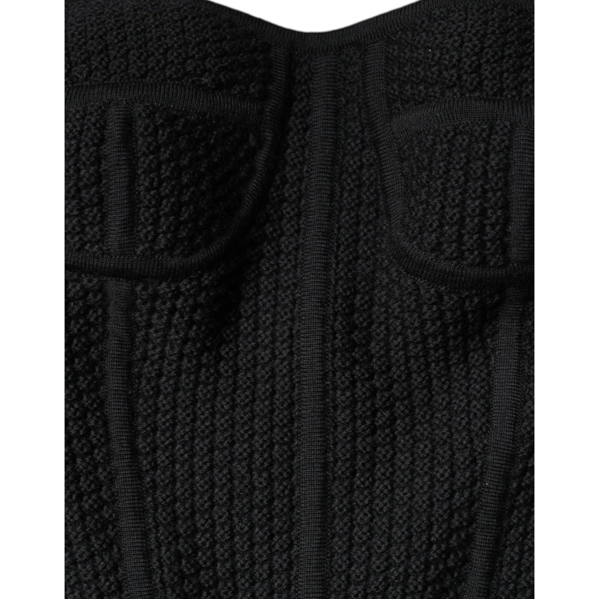 Dolce &amp; Gabbana Black Bustier Sleeveless Corset Blouse Top