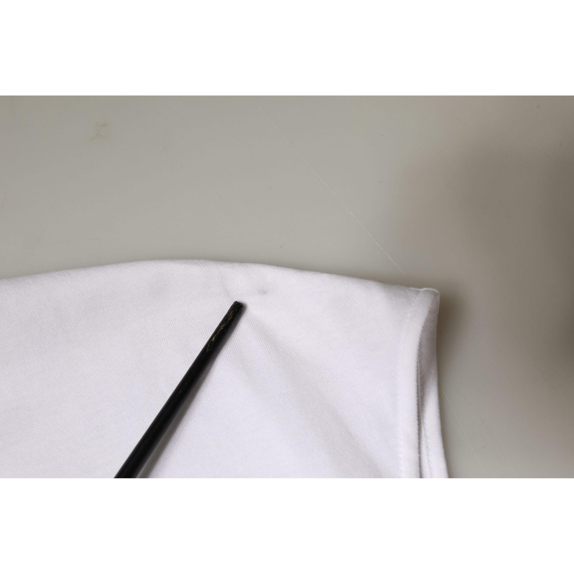Dolce &amp; Gabbana White Cotton Sleeveless Crew Neck T-shirt