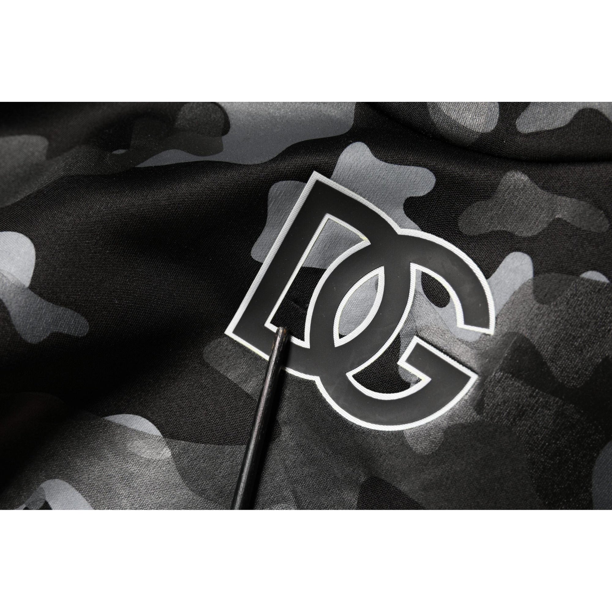 Dolce &amp; Gabbana Black Camouflage Round Neck Sweatshirt Sweater