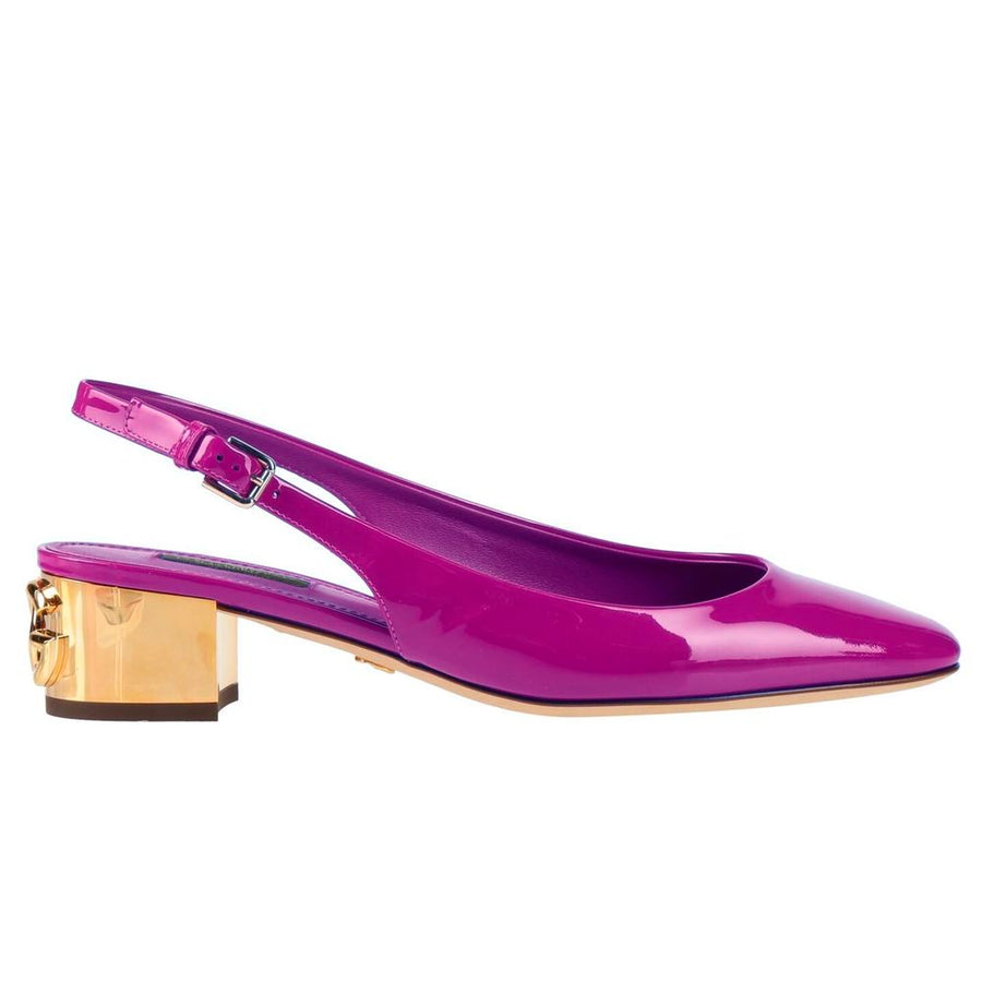 Dolce & Gabbana Purple Leather Di Calfskin Pump