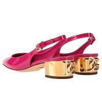 Dolce & Gabbana Fuchsia Leather Di Calfskin Pump