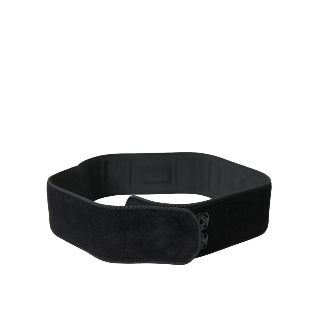 Dolce & Gabbana Black Suede Leather Wide Waist Belt