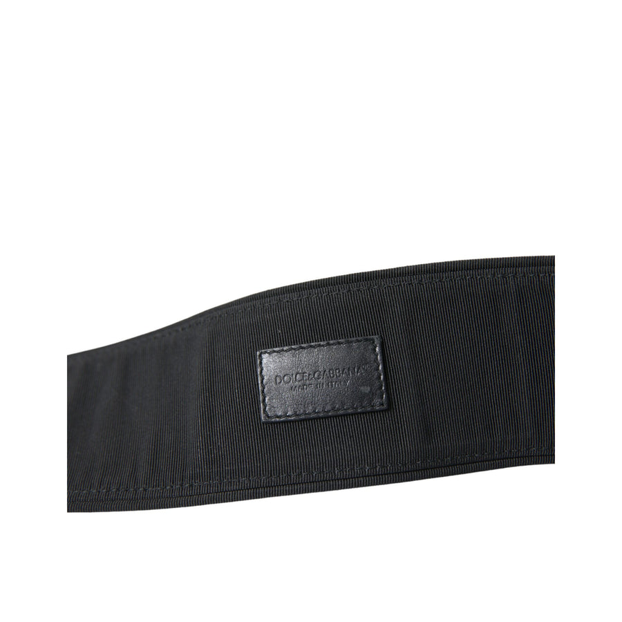 Dolce & Gabbana Black Suede Leather Wide Waist Belt