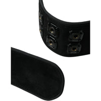 Dolce & Gabbana Black Suede Leather Wide Waist Belt