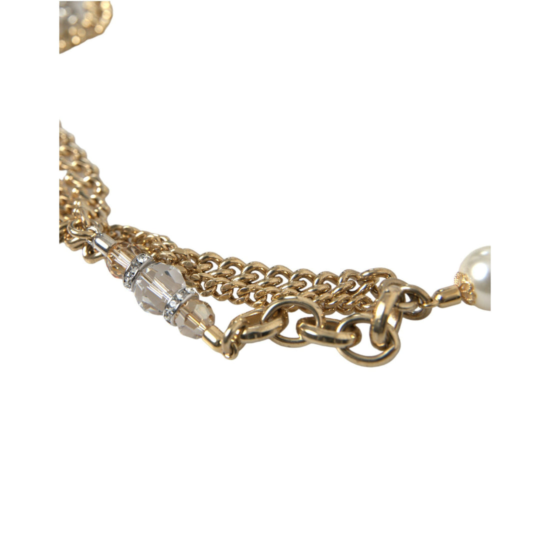 Dolce & Gabbana Blue Braided Gold Brass Chain Waist Belt