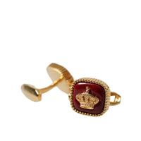 Dolce & Gabbana Gold Plated Crown Sterling Silver 925 Cufflink