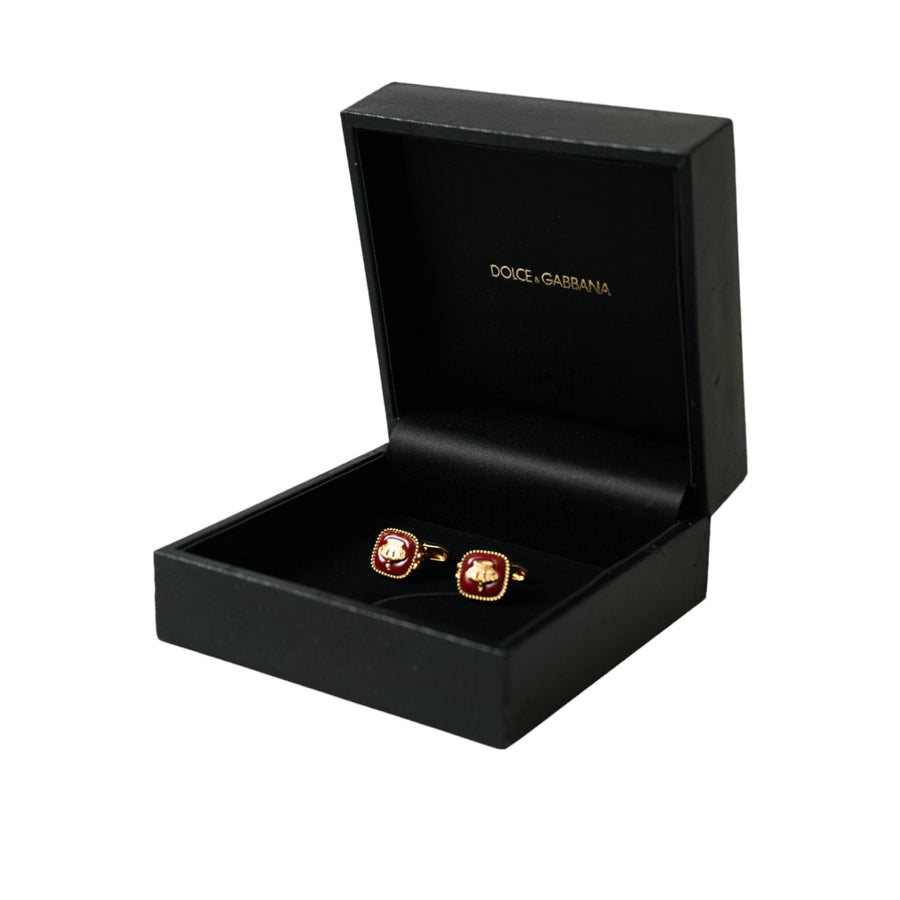 Dolce & Gabbana Gold Plated Crown Sterling Silver 925 Cufflink