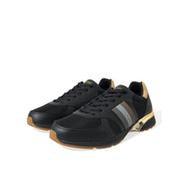 Dolce & Gabbana Black Leather Low Top  Sneakers Shoes