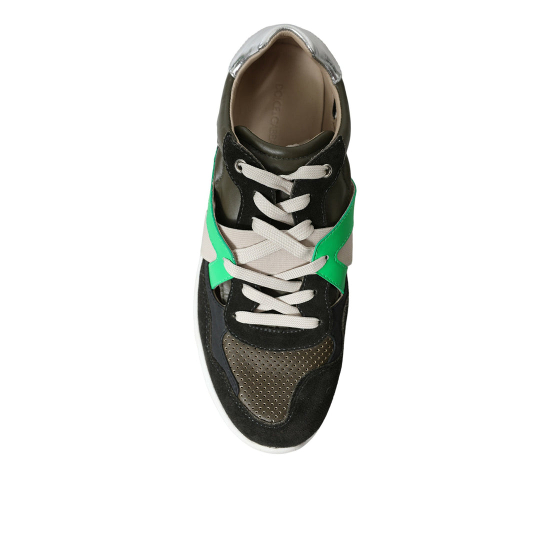 Dolce & Gabbana Multicolor Leather Suede Low Top Sneakers Shoes