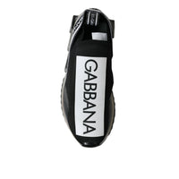 Dolce & Gabbana Black White Slip On Sneakers Sorrento Shoes