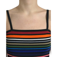 Dolce & Gabbana Multicolor Stripes Spaghetti Strap Tank Top