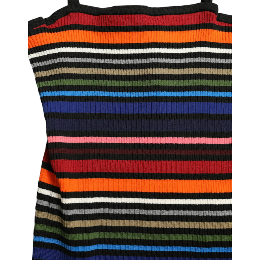 Dolce & Gabbana Multicolor Stripes Spaghetti Strap Tank Top