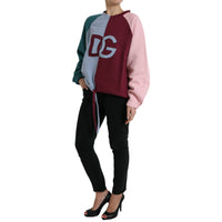 Dolce & Gabbana Multicolor Cotton Crewneck Pullover Sweater