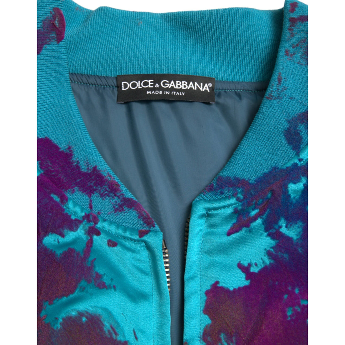 Dolce & Gabbana Multicolor Color Splash Zip Bomber Jacket