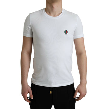Dolce & Gabbana White Logo Crest Crew Neck Underwear T-shirt