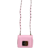 Dolce & Gabbana Baby Pink LOLA Leather Studded Crossbody Strap Bag