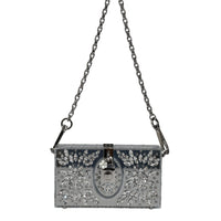 Dolce & Gabbana Silver Plexiglass Clutch Mini Evening Purse Bag