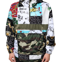 Dolce & Gabbana Multicolor Patchwork Cotton Hooded Jacket