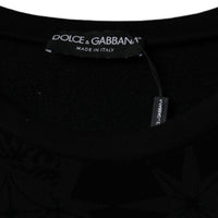 Dolce & Gabbana Black Printed Crew Neck Sweatshirt Sweater