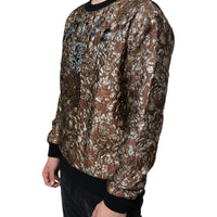 Dolce & Gabbana Brown Jacquard Mambo Pineapple Pullover Sweater