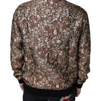 Dolce & Gabbana Brown Jacquard Mambo Pineapple Pullover Sweater