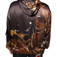 Dolce & Gabbana Brown Tie Dye Hooded Sweatshirt Sweater