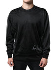 Dolce & Gabbana Black Polyester Pullover Sweatshirt Sweater