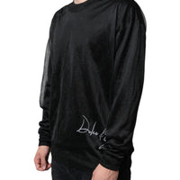 Dolce & Gabbana Black Polyester Pullover Sweatshirt Sweater