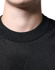 Dolce & Gabbana Black Polyester Pullover Sweatshirt Sweater